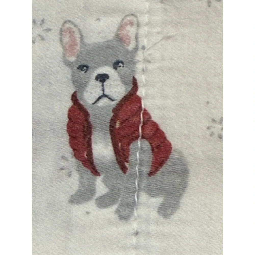 Jingles & Joy French Bulldog Christmas Standard Pillowcases Set 2 Dog Xmas